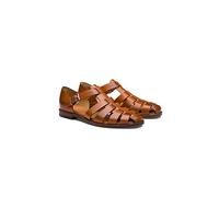 HJUGHPN Sandales d'été en cuir souple pour homme et homme - Confortables et antidérapantes - Chaussures classiques pour homme - Marron - Pointure 45
