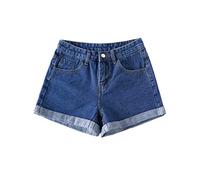 HJUGHPN Short en jean pour femme - Taille haute - Pour l'été - Grande taille - Loisirs - Short en jean pour femme - Vêtements vintage sexy (3XL)