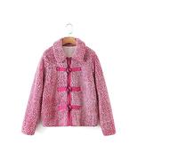 HJUGHPN Veste ample pour femme - Solide - Décontractée - Simple - Col rabattu - Manches longues - Tendance - Marée (L)