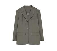 HJUGHPN Veste blazer ample à col cranté à manches longues et épaulettes pour femme