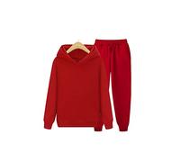 HJUGHPN Veste bouffante pour homme - Jogging - Vêtements de sport décontractés - Pantalon de survêtement en polaire de couleur unie (rouge, (taille 2XL)