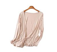 HJUGHPN Veste pour femme cardigan d'été d'automne en tricot fin à manches longues pour femme décontracté ample manteau veste (rose, L)