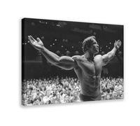 HJUKKM Poster sur toile Arnold Schwarzenegger Poses at Mr. Olympia - Décoration pour chambre à coucher, bureau, chambre, cadeau - 40 x 60 cm