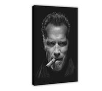 HJUKKM Poster sur toile Arnold Schwarzenegger Smokin' A Cigar - Décoration murale pour salon, chambre à coucher - 40 x 60 cm