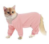 Hjumarayan Combinaison de toilettage pour chat - Combinaison de récupération pour chat avec jambes - Costume à poils collants post-chirurgie - Couverture complète - Robe en polaire chaude pour arrêter