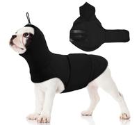 Hjumarayan Gilet Anti Stress Chien, Manteau Anti Stress Extensible Gilet Apaisant pour Chien avec Snood, Gilet Relaxant pour Chien Gilet Calmant Chien Contre Tonnerre, Noir XS