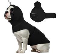 Hjumarayan Gilet Anti Stress Chien, Manteau Anti Stress Extensible Gilet Apaisant pour Chien avec Snood, Gilet Relaxant pour Chien Gilet Calmant Chien Contre Tonnerre, Noir S