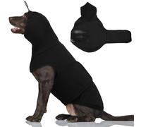 Hjumarayan Gilet Anti Stress Chien, Manteau Anti Stress Extensible Gilet Apaisant pour Chien avec Snood, Gilet Relaxant pour Chien Gilet Calmant Chien Contre Tonnerre, Noir XL