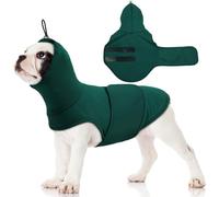 Hjumarayan Gilet Anti Stress Chien, Manteau Anti Stress Extensible Gilet Apaisant pour Chien avec Snood, Gilet Relaxant pour Chien Gilet Calmant Chien Contre Tonnerre, Vert foncé XS