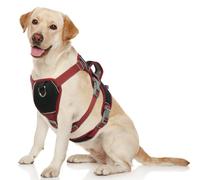 Hjumarayan Harnais de sécurité pour chien - Harnais de panique pour chien - Harnais anti-traction pour chien - Anti-traction - Avec poignée - Pour bouledogue français - Petit Husky - Noir - Taille L