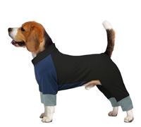 Hjumarayan Pyjama Chien Combinaison Moyen, Body Chien Post Operatoire Extensible Dog Onesie, Grenouillère Fraîche et Confortable pour Promenades Convalescence, Noir L