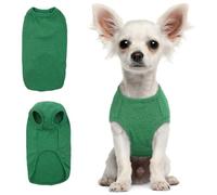 Hjumarayan Tee Shirt Chien - Pull Rayé pour Chien Sweat Chien Fin Pull Chien, Vetement pour Chien Chat T Shirt Chien Tee Shirt Chien Ete T Shirt pour Chihuahua Yorkshire Terriers (Vert Emeraude XXS)