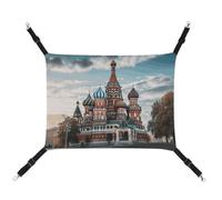 HJUQNGF Hamac pour chat - Doux et respirant - Hamac à suspendre avec crochets en métal - Cathédrale Saint-Basilic - Carré rouge à Moscou - Hamac de couchage portable pour chats, petits chiens et