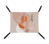 HJUQNGF Hamac pour chat - Doux et respirant - Hamac à suspendre avec crochets en métal - Pêche et beige foncé - Lit portable pour chats, petits chiens et petits animaux
