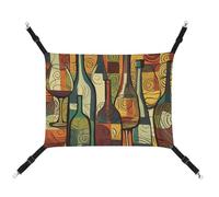 HJUQNGF Hamac pour chat - Doux et respirant - Hamac à suspendre avec crochets en métal pour bouteille de vin - Hamac de couchage portable pour chats, petits chiens et petits animaux