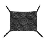 HJUQNGF Hamac pour chat - Doux et respirant - Hamac suspendu avec crochets en métal - Cercles et spirales - Lit portable pour chats, petits chiens et petits animaux
