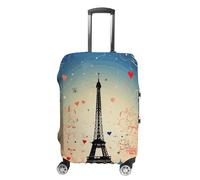 HJUQNGF Housses de bagage pour 48,3 à 81,3 cm, motif paris, housse de bagage de voyage, extensible, durable, lavable, anti-rayures, blanc, S, Fleur et animaux