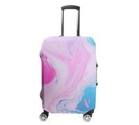 HJUQNGF Housses de bagage pour 48,3 à 81,3 cm, protection de valise en marbre coloré, bleu pastel, violet, extensible, durable, lavable, anti-rayures, blanc, M, Fleurs et animaux