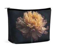HJUQNGF Photographie de fleurs jaunes Trousse de toilette portable de grande capacité Trousse de maquillage de voyage Organisateur de maquillage pour shampooing, après-shampooing, brosses et
