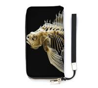 HJUQNGF Portefeuille long avec dragonne pour femme en forme de bloc de bois - Portefeuille en cuir avec fermeture éclair - Grande capacité - Porte-monnaie - Porte-cartes de crédit, Graphiques