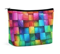 HJUQNGF Rainbow Color Plaid-png Trousse de toilette portable de grande capacité Sacs de maquillage de voyage Organisateur de maquillage pour shampooing après-shampoing brosses Ensemble d'accessoires