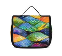 HJUQNGF Trousse de toilette de voyage pour femme, grande trousse de maquillage à suspendre pour articles de toilette et accessoires de toilette, blanc, 22,5 x 18,5 cm, blanc, 22.5x18.5cm