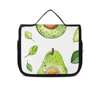HJUQNGF Trousse de toilette de voyage pour femme - Grande trousse de maquillage à suspendre pour articles de toilette - Récipient 3 en 1 - Motif vache qui sort la langue, Clipart, 22.5x18.5cm
