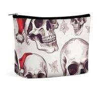 HJUQNGF Trousse de toilette portable à motif de crânes esquissés - Grande capacité - Trousse de maquillage de voyage - Organisateur de maquillage pour shampooing, après-shampoing et brosses de