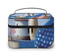 HJUQNGF Trousse de toilette portable à motif floral de grande capacité, trousse de maquillage de voyage, organisateur de maquillage pour shampooing, après-shampooing, après-shampooing, brosses et