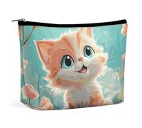 HJUQNGF Trousse de toilette portable avec motif chat d'art moderne du milieu du siècle, grande capacité, trousse de maquillage de voyage, organisateur de maquillage pour shampooing, après-shampoing