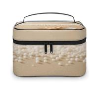 HJUQNGF Trousse de toilette portable couleur marbre or rose, grande capacité, trousse de maquillage de voyage, organisateur de beauté pour shampooing, après-shampooing, brosses, Étoile de mer et