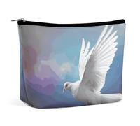 HJUQNGF Trousse de toilette portable en forme de lapin arc-en-ciel de grande capacité, trousse de maquillage de voyage, organisateur de maquillage pour shampooing, après-shampooing, brosses