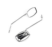 HJWPD Rétroviseur Chromé Moto pour Suzuki C70 CA95 FA50 FS50 FZ50 Lentille Verre Transparent Filetage 8mm Accessoires