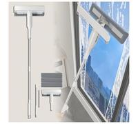 HJXBD888 4 in 1 Vaporisateur Raclette Vitre Professionnel avec Collecteur D'eaux Usées Et 3 Chiffons, Nettoyeur Vitre avec Manche Démontable pour Fenêtre Haute Intérieure/Extérieure