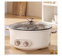 HJXBD888 Fondue Chinoise, Double Interrupteur de Commande Coupure Automatique De L'Alimentation 1600 Watts Hot Pot, Convient Aux FêTes d'anniversaire (avec 2 Filets Non éTanches),5.5L