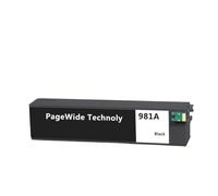 HJXcTRH Cartouche d'encre Compatible 981 Compatible avec imprimante HP981 981A, Compatible avec PageWide Enterprise Color 556xh 586dn 586f E58650dn E55650(1pcs- Black)