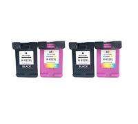 HJXcTRH Cartouche d'encre Compatible HP652 652XL Compatible avec imprimantes Deskjet 115 1118 2135 2136 2138 3635 3636 3638 3838 3835 4535 4536 4538 4675(BK-CL(2set))