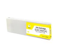 HJXcTRH Cartouche d'encre Compatible SJIC26P 300ML Compatible avec Encre pigmentée d'imprimante TM-C7500 C7500(1PC-Yellow)