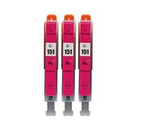 HJXcTRH Cartouche d'encre PGI 150 CLI 151, Compatible avec IP7210 MG5410 MG5510 MG6410 MG6610 MG5610 MX921 MX721 IX6810(CLI-151 MagentaX3)