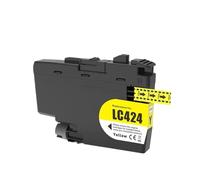 HJXcTRH Cartouches d'encre compatibles LC424 LC424BK LC424C LC424M LC424Y Compatible avec imprimante à Jet d'encre DCP-J1200W DCP-J1200WE(1pcs-Yellow)