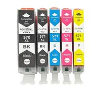 HJXcTRH Cartouches d'encre compatibles PGI-570 CLI-571, 20 pièces, Compatible avec MG5750 MG5751 MG5752 MG6850 MG6851 MG6852 TS6050 TS5050 5051(1SET)