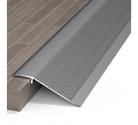 HJXGQJM Barre De Seuil, Barre De Seuil Multiniveau, 10cm Large Bande Transition Sol, Seuil De Porte Aluminium pour Joindre Les Interstices du Sol, Noir Barre De Seuil Rattrapage De Niveau