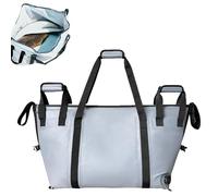 HJXGQJM Sac isotherme pour poissons - Étanche - Portable - Garde la glace froide pendant plus de 24 à 36 heures - Grand sac isotherme portable pour pêche en plein air - Avec bouchon de vidange, gris