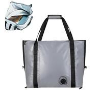 HJXGQJM Sac isotherme pour poissons - Étanche - Portable - Garde la glace froide pendant plus de 24 à 36 heures - Grand sac isotherme portable pour pêche en plein air - Avec bouchon de vidange, gris