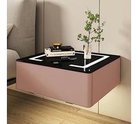 HJYBFA Applique Murale LED Moderne avec éclairage de Station de Charge sans Fil et tiroir de Rangement, Rose, 40 cm/15,7 po