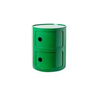 HJYBFA Armoire de Rangement Ronde à 2/3/4 Niveaux avec tiroirs, Table d'appoint et Porte coulissante. Idéale pour Chambre, Salon, Bureau ou dortoir (Vert, 12,60 x 12,60 x 17,75 pou