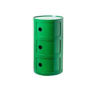 HJYBFA Armoire de Rangement Ronde à 2/3/4 Niveaux avec tiroirs, Table d'appoint et Porte coulissante. Idéale pour Chambre, Salon, Bureau ou dortoir (Vert, 12,60 x 12,60 x 22,83 pou