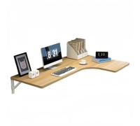 HJYBFA Bureau pliable d'angle mural en forme de L pour bureau à domicile - Gain de place - Bois - 90 x 60 x 40 cm