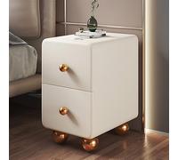 HJYBFA Étagère étroite de petite taille avec tiroirs de rangement, enveloppée dans des armoires en cuir et des pieds d'armoire solides en acier inoxydable, adaptée pour les petits espaces, créant une
