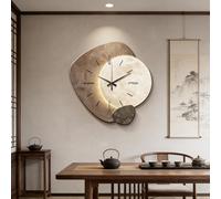 HJYBFA Horloge suspendue créative avec lumière LED, horloge lumineuse murale, horloges décoratives d'art simple et moderne pour la maison, restaurant, hôtel D 60 x 60 cm/23,6 x 23,6 pouces